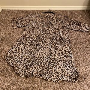 Cheetah print high low top